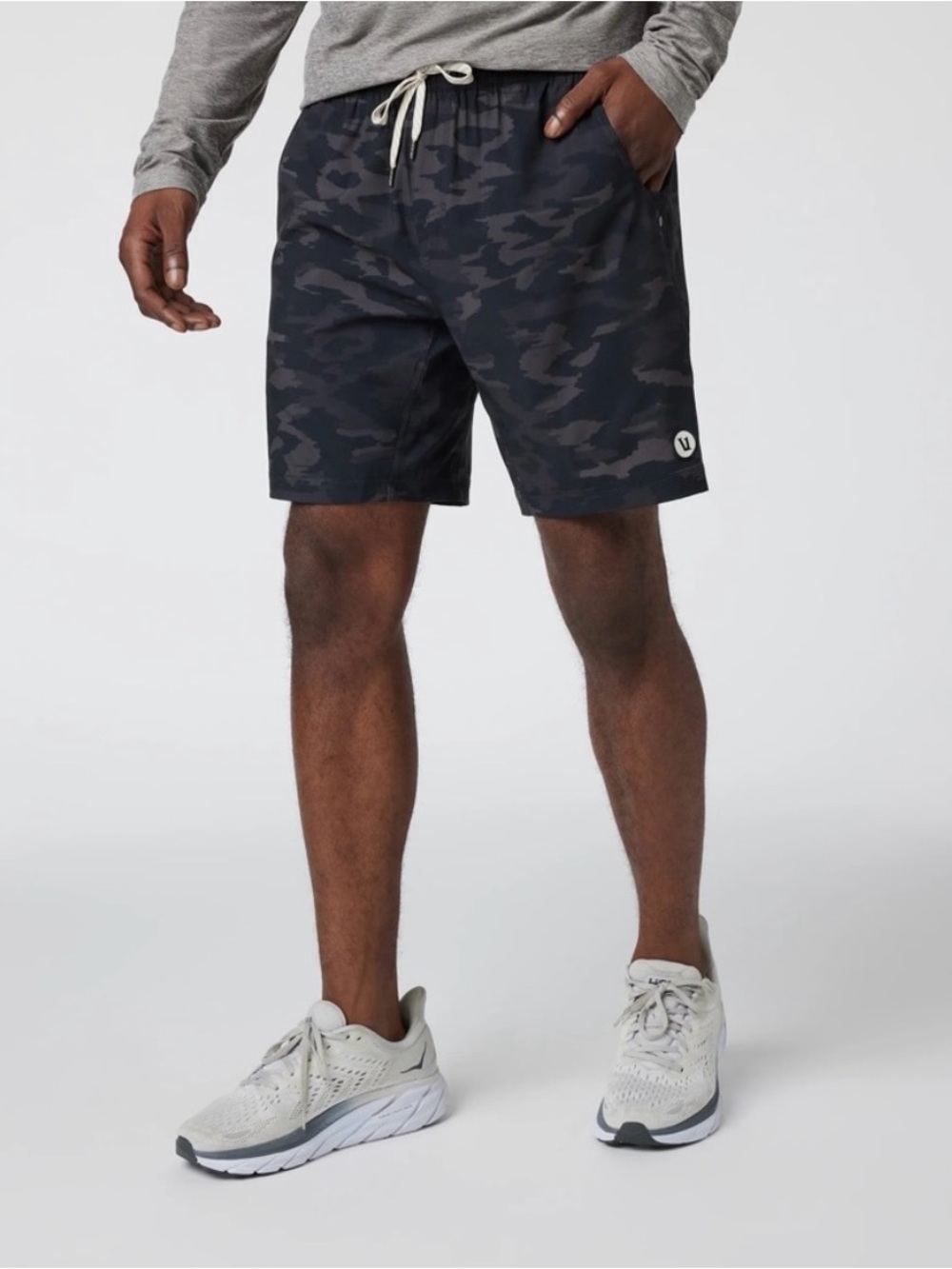 Vuori Men's Kore Shorts in black camo